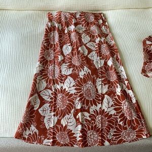 Madewell Sunflower Silk Skirt